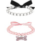 Dog Pearl Necklace, Small Dog Cat Diamond Dog Pearls Necklace Jewelry Pet Pearl Necklace Set Necklace Cute Fashion Pearl Collar Necklace for Dogs ...