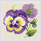 RIOLIS Diamond Mosaic Embroidery Kit 4"X4"-Pair of Pansies...