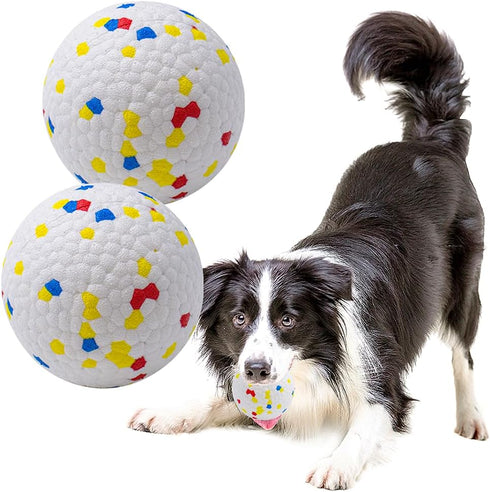 Dog Balls Toys for Aggressive Chewers, Indestructible Durable Bouncy Floating Balls for Dogs to Fetch, Durable Solid Rubber Ball for Training Dog(...
