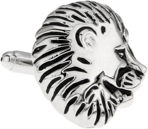 Lion Big Cat Pair Cufflinks in a Presentation Gift Box & Polishing Cloth...