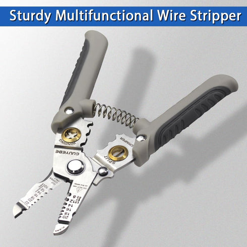 Wire Stripper, Multifunctional Wire Strippers Electrical with Cuts 8 10 12 14 16 18 20 22 AWG Cutter Pliers Splitter Winding Wires Cable Crimper C...