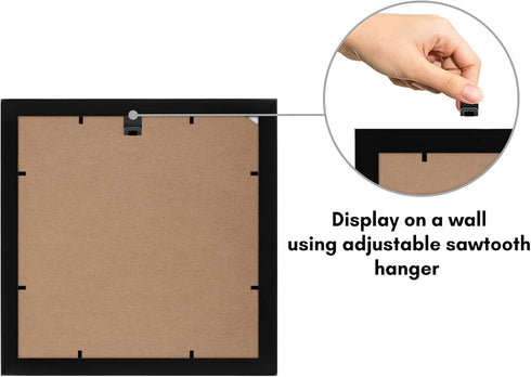 Americanflat 4x4 Picture Frame Collage with Shatter-Resistant Glass - Fits Four 4x4 Photos or Use as One 10x10 Picture Frame - Signature Collectio...