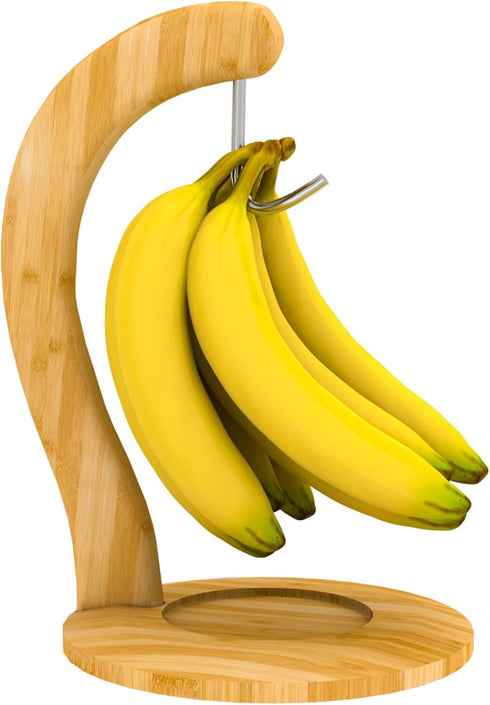 Ruichang Banana Holder Stand Banana Hanger,Bamboo Sturdy Banana Hook for Kitchen Countertop Banana Tree Keeper...