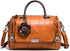 Women Satchel Bags Faux Leather Top Handle Handbags Boston Crossbody Bags Flower Pendant Zipper Purse Shoulder Bag...