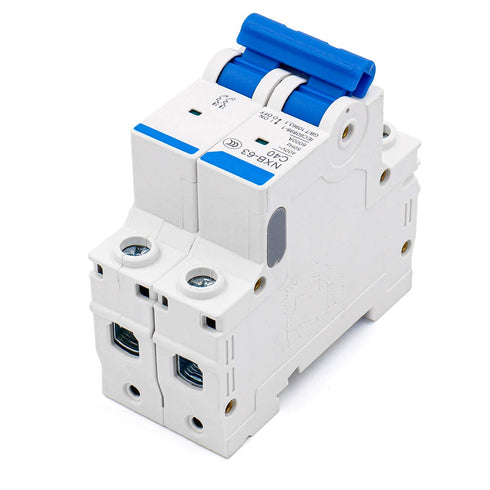 Baomain Low-Voltage Mini Circuit Breaker NXB-63(DZ47-63) C40 40A 2 Pole 400V DIN Rail Mount White...