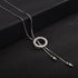 Sither Long Hoop Necklace for Women Crystal Pendant Necklace Sweater Chain Statement Necklace Choker Adjustable Charm Jewelry Crystal Accessories ...