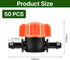 1/4 Inch Barbed Shut-Off Valve, 50 Pcs 1/4" Universal Drip Irrigation Tubing Coupling Valve, Plastic Manual Barb Valve for Garden, Flowers Pots, F...