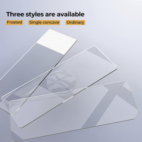Rounded Edge Microscope Slides Kit, 50 Pcs Pre-Cleaned Blank Microscope Slides and 100 Pcs 22x22mm Square Coverslips Cover Glass for Monocular Bin...
