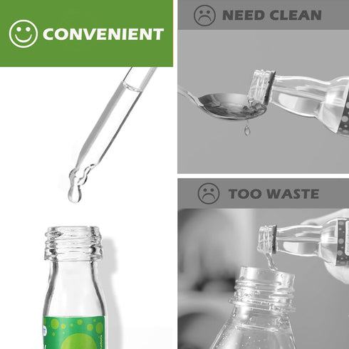 Glass Dropper Pipettes Compatible with Bubbly Drops SodaStream Dropper Bubly Drops SodaStream Flavors for Soda Stream Accessories (4 Pack)...