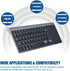 2.4Ghz Mini Wireless Keyboard with Touchpad Numeric Keypad Portable Ultrathin Remote Keyboard Mouse Combo...