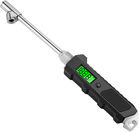 Number-one Digital Tire Pressure Gauge 230 PSI Auto Shut Off LCD Backlight Digital Display RV Heavy Duty Dual Head Rotatable Pressure Measuring Va...