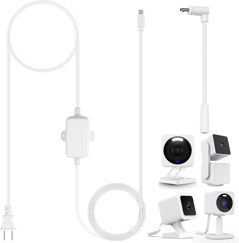 10Ft/3m Charging Cable Power Adapter Designed for Wyze Cam Pan v3, Wyze Cam V4, Wyze OG, Wyze Cam v3 and v3 Pro, No Need for a Charging Head, Suit...