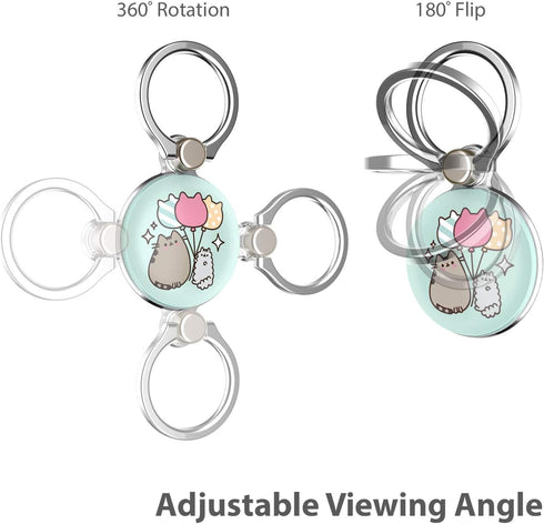 iFace x Pusheen Licensed Series Universal Smartphone Ring Holder Accessory for Girls/Women - Cute Stick-On Phone Attachment for iPhone, Samsung Ga...