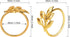 KPOSIYA Set of 20 Leaf Napkin Rings Metal Gold Napkin Holder Table Napkin Rings for Dinning Table Parties Everyday (Ye Zi-Gold 20)...