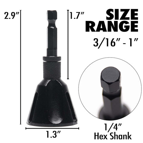 Deburring External Chamfer Tool, with Tungsten Carbide Blade, Deburring Chamfering Drill Bit, Remove Burr Tools Quick Release Hex Shank. Improved ...