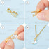 1 Box 30Pcs Jewelry Pinch Bails Snap Bail Hook Pinch Clip Hollow Leaf Curved Clasp Brass Bead Pendant Connector Clips for Jewelry Making Clasps Su...