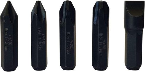5/16" JIS Impact Screwdriver Bits | Made in Japan | +1 +2 +3 +4-10 (36mm long)...