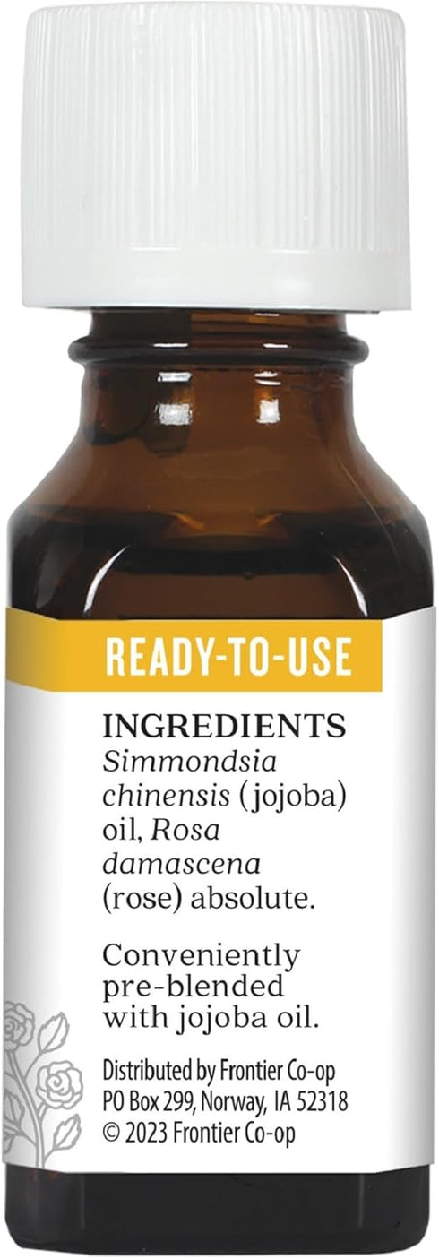 Aura Cacia Rose Absolute Pure essential Oil in Jojoba Oil, 0.5 Ounce....
