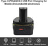 2 Pack DM18RL Battery Adapter Converter with USB Socket & Type-C Compatible for Dewalt 20V & Milwaukee M18 Li-Ion Battery Convert to Ryobi 18V P10...