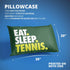 ChalkTalkSPORTS Eat. Sleep. Tennis. Pillowcase, Green, 30 in x 20 in, Polyester, Machine Washable...