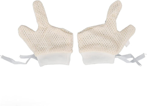 Toddler Finger Guard,Thumb Sucking Stop for Kids,Baby Mittens Mesh Hand Gloves with Drawstring Scratch, Unisex for Infants Newborns Boys Girls(M)...