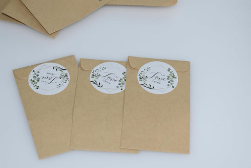 Mini Envelopes, 94pcs 2.3x3.9 in Tiny Envelopes Brown, Blank Seed Packets Small for Cards Party Favors DIY Gifts...