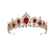 Baroque Royal Queen Crowns and Tiaras for Women,Crystal Rhinestone Costume Party Festival Wedding Tiaras Headbands (Red)...