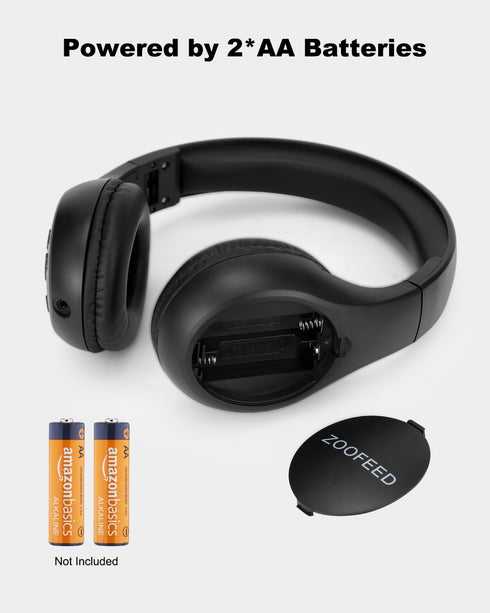Portable Personal FM Radio Headphones with Best Reception, Wireless Headset FM Radio Ear Muffs for Walking, Jogging Powered by 2 AA Batteries(Not ...