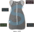 Baby Blanket Sack with Arms Free Design,Transition to Arms Free Wearable for Newborn Girl and Boy, Small 0-3Months,Grey Color...