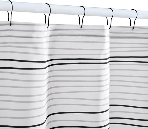 jinchan Black Grey White Striped Shower Curtain Wave Shadow Shower Curtains for Bathroom Waterproof Fabric Shower Curtain Spa Hotel Modern Abstrac...