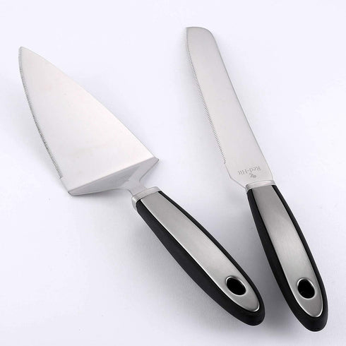 Cake Cutting Set for Wedding Cake Knife and Server Set, Cake Cutter and Pie Spatula, Cake Server and Knife Set of 2 with Thickened Stainless Steel...