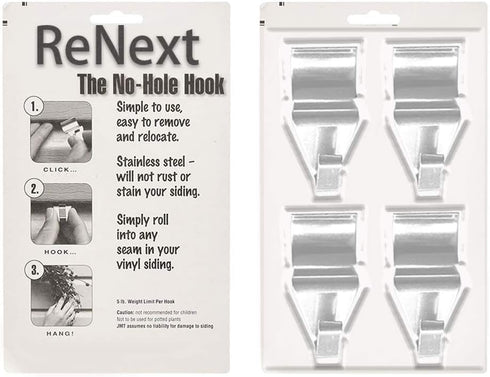 No-Hole Hooks Vinyl Siding Hangers - Low Profile- 4PK...