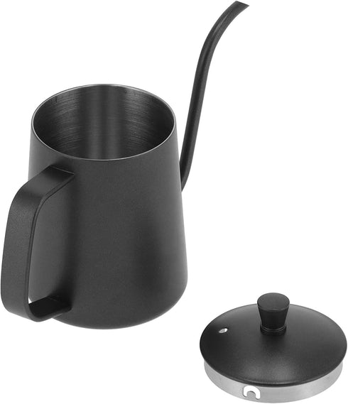 350ml Gooseneck Coffee Kettle, 304 Stainless Steel Tea Kettle for Stovetop, 11.3 oz Long Spout Tea Pot for Home Kitchen Office Hotel(Black)...