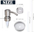 Mason Jar Soap Dispenser Lid and Pump Replacement Brushed Stainless Steel Rust-Proof Leak-Proof for Regular Mouth Size Lid or Modern Farmhouse Soa...