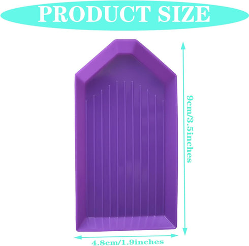 20PCS Purple Plastic Diamond Painting Trays,3.5inches x 1.9inches Bead Sorting Trays Organizer, Diamond Painting Tool Accessories for DIY Art Craf...