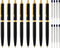 8 Pack Ballpoint Pens, Premium Retractable Metal Ballpoint Pen, Medium Point 1.0mm Black Ink Pen for Home School Work Office Supplies, Matte Black...