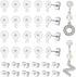 UNICRAFTALE 100pcs Flat Round Earring Post Kit 304 Stainless Steel Flat Round Post Ear Stud Findings with Loop and Ear Nuts for DIY Earring Making...