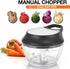 Manual Food Processor Vegetable Chopper, Portable Hand Pull String Garlic Mincer Onion Cutter for Veggies, Ginger, Fruits, Nuts, Herbs, etc., 2 Cu...