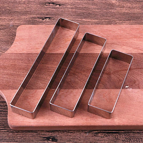 Rectangular Cake Molds,Stainless Steel Cake Mousse Ring Rectangle Cookie Cutter Mousse Cake Cutter Ring Mold for Home Kitchen...