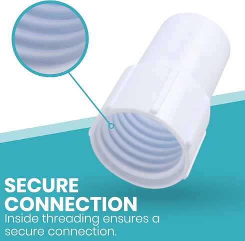 TonGass (2-Pack) 1-1/2" Pool Hose Cuff - Threaded Hose Cuff for Spiral Wound Swimming Pool Vacuum Hose - Connects the Vacuum Head to the Vacuum Sk...