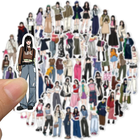 130pcs People Stickers for Journaling Supplies Modern Girls Style Stickers Vinyl Aesthetic Waterproof Scrapbooking Junk Journal Kit Stickers Adora...