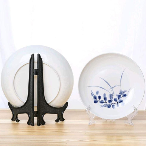 6Pcs/Set Feng Shui Plastic Easel Plate Display Stand Picture Holder Sturdy Anti Slip Frame 9Inch Set of 12 Artwork Envelope Magazine Dish Rack W43...