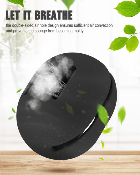 FERYES 2 PCS Makeup Sponge Holder – Shatterproof Eco-Friendly Silicone Beauty Make Up Blender Case for Travel...