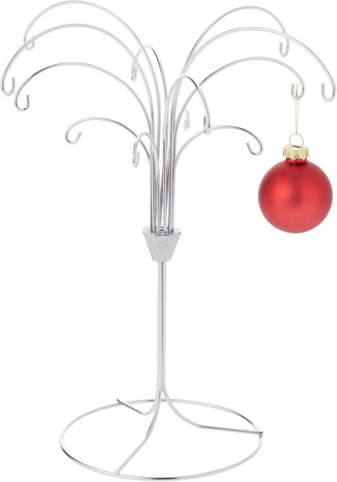 Bard's 12 Arm Silver Ornament Stand, Tree, 11.5" H x 10" W x 10" D...
