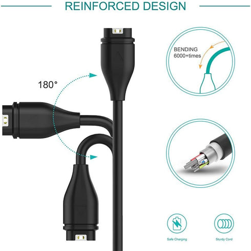 E ECSEM Compatible for Garmin Vivoactive 3 Vivoactive 4 4S Vivoactive 5 Charger Replacement USB Data Charging Clip for Vivoactive 3 GPS Smartwatch...