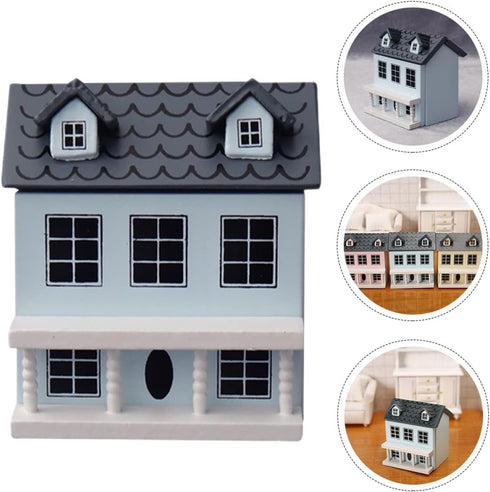 Toyvian Dollhouse Miniature House wooden dollhouse kit christmas village houses toy house Model Tiny Wooden...