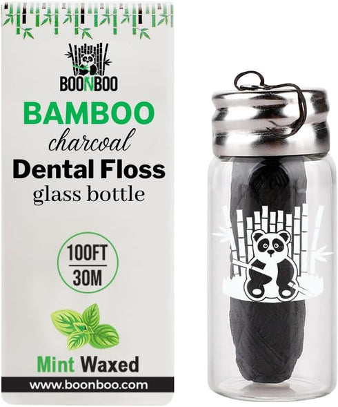 Dental Floss, Bamboo Charcoal Woven Thread, Mint...