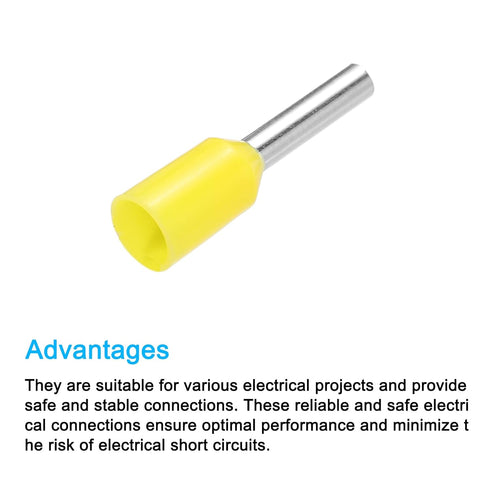 uxcell 2000 Pcs Insulated Ferrule Wire Connector Electrical Crimp Terminal 16 AWG for Electrical Projects Yellow...
