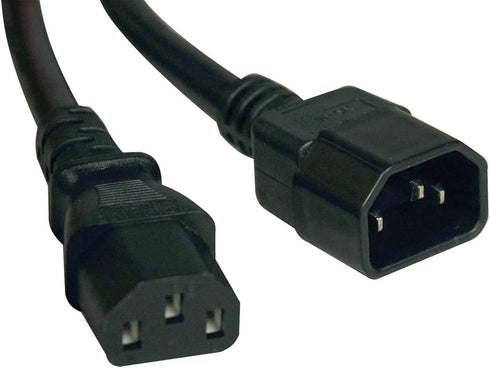 Tripp Lite Standard Computer Power Extension Cord 10A, 18AWG (IEC-320-C14 to IEC-320-C13) 8-ft.(P004-008),Black...