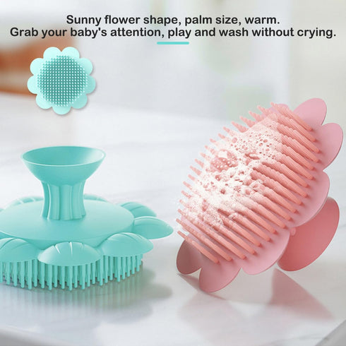 Baby Cradle Brush Baby Bath Brush Silicone Massage Brush Silicone Scrubbers Exfoliator Brush for All Hair Kid Newborn Toddler?Green?...